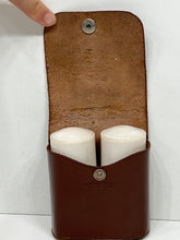 Load image into Gallery viewer, vintage campaign Travel salt and pepper shaker set in leather case
