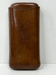 Spectacular vintage leather cigar case excellent stitching by Comoys