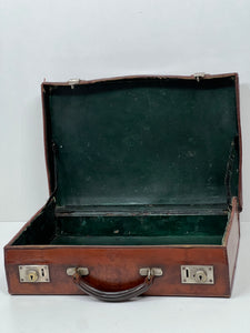 Fantastic vintage top grain leather military suitcase briefcase by Army & Navy