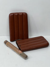 Load image into Gallery viewer, Fantastic vintage tan colour leather English made cigar case by Clifton C.1900&#39;s
