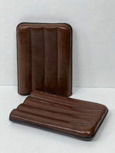 Load image into Gallery viewer, Superb vintage brown leather cigar case for 4 cigars
