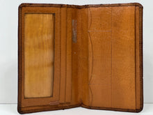 Load image into Gallery viewer, Fantastic LARGE vintage ostrich skin leather wallet
