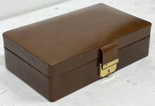 Load image into Gallery viewer, Rare FINE vintage leather bullion money / treasure box from spain circa 1930&#39;s
