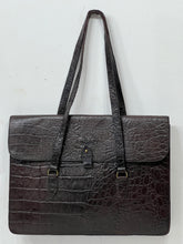 Load image into Gallery viewer, MULBERRY Vintage Crocodile print Leather Satchel Briefcase Bag
