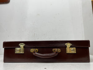 Beautiful vintage leather large size masonic case suitcase slight damage
