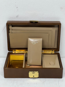 Rare FINE vintage leather bullion money / treasure box from spain circa 1930's