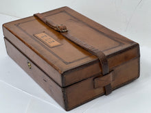 Load image into Gallery viewer, Vintage leather gentleman travel grooming kit set by Allen of the Strand c.1880
