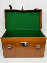 Load image into Gallery viewer, Vintage leather motoring car tool case or travelling drink set or cartridge box
