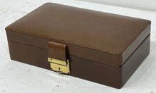 Load image into Gallery viewer, Rare FINE vintage leather bullion money / treasure box from spain circa 1930&#39;s
