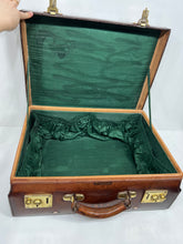 Load image into Gallery viewer, Fine antique solid leather overnight case suitcase by BRACHER&#39;S BRISTOL c.1900
