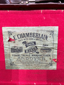 Rare Vintage Antique E.Chamberlain Double Shotgun Leather belted Gun Case C1900