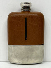 Load image into Gallery viewer, Beautiful vintage leather NEW OLD STOCK BOXED hunting shooting hip flask C.1930
