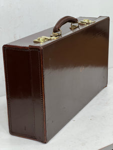 Beautiful vintage leather large size masonic case suitcase slight damage