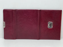 Load image into Gallery viewer, Fine vintage burgundy leather personal travel document wallet case organiser
