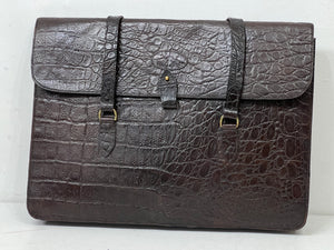 MULBERRY Vintage Crocodile print Leather Satchel Briefcase Bag