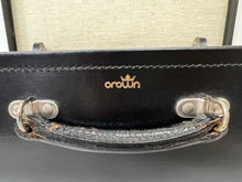 Load image into Gallery viewer, Rare LARGE vintage top quality leather CROWN  briefcase or small suitcase
