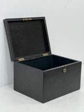 Load image into Gallery viewer, Antique  leather Parkins &amp; Gotto makers A-Z deed document box +KEY
