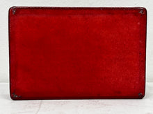 Load image into Gallery viewer, Beautiful vintage red morocco leather miniature travelling jewellery box case
