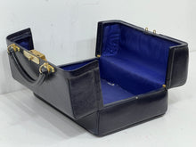 Load image into Gallery viewer, R.W. Forsyth  Vintage Navy Blue Leather  Miniature Doctor&#39;s Gladstone bag
