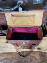 Load image into Gallery viewer, Unusual Vintage Pigskin Leather Handcrafted Rectangular Shape Box Bag cartridges
