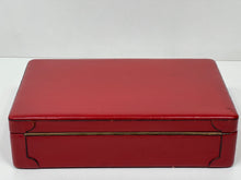 Load image into Gallery viewer, Vintage red leather bullion money gold coin / treasure box from Spain
