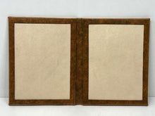 Load image into Gallery viewer, Beautiful vintage  honey tan leather bi-fold tooled photo or picture frame

