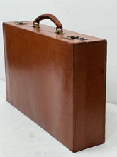 Load image into Gallery viewer, Vintage pigskin leather attaché fitted letter writing box briefcase suitcase 20s
