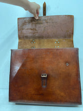 Load image into Gallery viewer, Unique Vintage High Quality Leather military war / army dispatch Briefcase 1942
