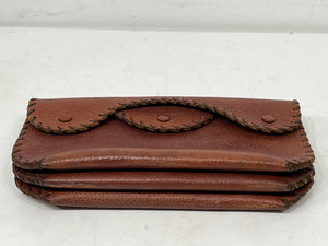 Rare  Vintage Top Quality Leather Deco Style Purse Wallet Clutch