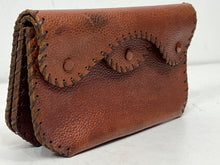 Load image into Gallery viewer, Rare  Vintage Top Quality Leather Deco Style Purse Wallet Clutch
