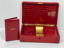 Load image into Gallery viewer, Vintage red leather bullion money gold coin / treasure box from Spain
