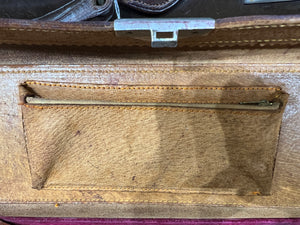 Unusual Vintage Pigskin Leather Handcrafted Rectangular Shape Box Bag cartridges