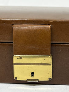Rare FINE vintage leather bullion money / treasure box from spain circa 1930's