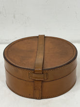 Load image into Gallery viewer, Vintage london tan Leather Travelling Collar Jewellery Watch Vanity Trinket Box
