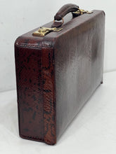 Load image into Gallery viewer, Beautiful vintage textured leather brown  overnight fitted  suitcase vanity case
