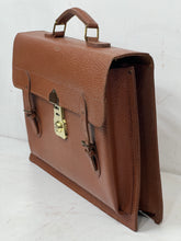 Load image into Gallery viewer, Top quality vintage tan thick Leather Executive Document City Laptop Briefcase
