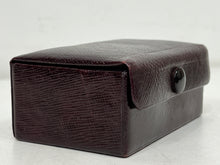 Load image into Gallery viewer, Beautiful vintage burgundy leather small travelling jewellery box c.1920
