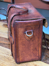 Load image into Gallery viewer, Unusual Vintage Pigskin Leather Handcrafted Rectangular Shape Box Bag cartridges
