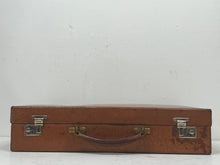 Load image into Gallery viewer, Vintage pigskin leather attaché fitted letter writing box briefcase suitcase 20s
