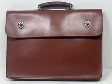 Load image into Gallery viewer, Superb vintage leather city lawyer document laptop briefcase by Blackbird
