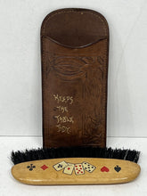 Load image into Gallery viewer, Nice vintage brush  for tidying table  in leather case by Arden Forest rare
