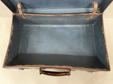 Load image into Gallery viewer, Quality vintage top grain brown leather motoring travel OVERNIGHT suitcase
