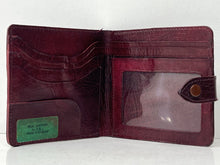 Load image into Gallery viewer, Handsome vintage burgundy leather wallet by by Dickins &amp;Jones  nice patina
