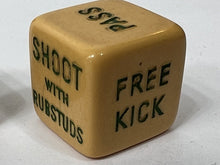 Load image into Gallery viewer, Fantastic vintage  poker dice game set with honey tan pigskin leather shaker
