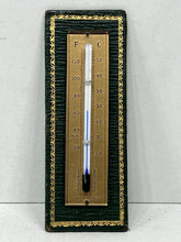 Load image into Gallery viewer, Beautiful vintage green leather thermometer by SB made in England
