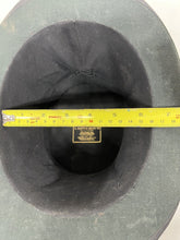 Load image into Gallery viewer, Beautiful  antique leather dark green foldable top hat by Hawkes&amp;Co c.1910
