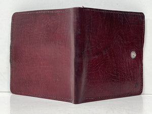 Handsome vintage burgundy leather wallet by by Dickins &Jones  nice patina
