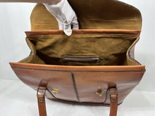 Load image into Gallery viewer, Superb vintage dark terracotta leather Gladstone overnight bag amazing condition
