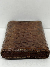 Load image into Gallery viewer, Lovely antique crocodile skin leather cigar cigarello case trevel pocket humidor
