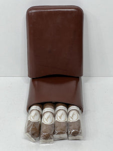 Superb vintage brown leather cigar case in excellent condition great size c.1920